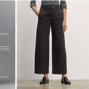 Everlane Washed Black Wide-Leg Pant - Size 4